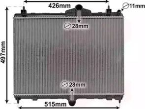 VAN WEZEL 40012701 -  Радиатор, охлаждение двигателя